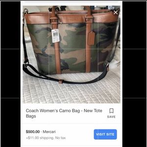 Camouflage Coach Briefcase